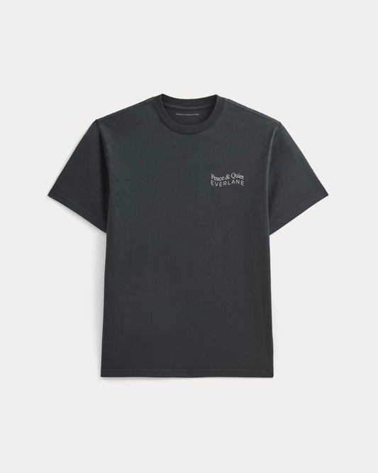 Everlane x Peace and Quiet Crest Graphic Tee |  Navy
