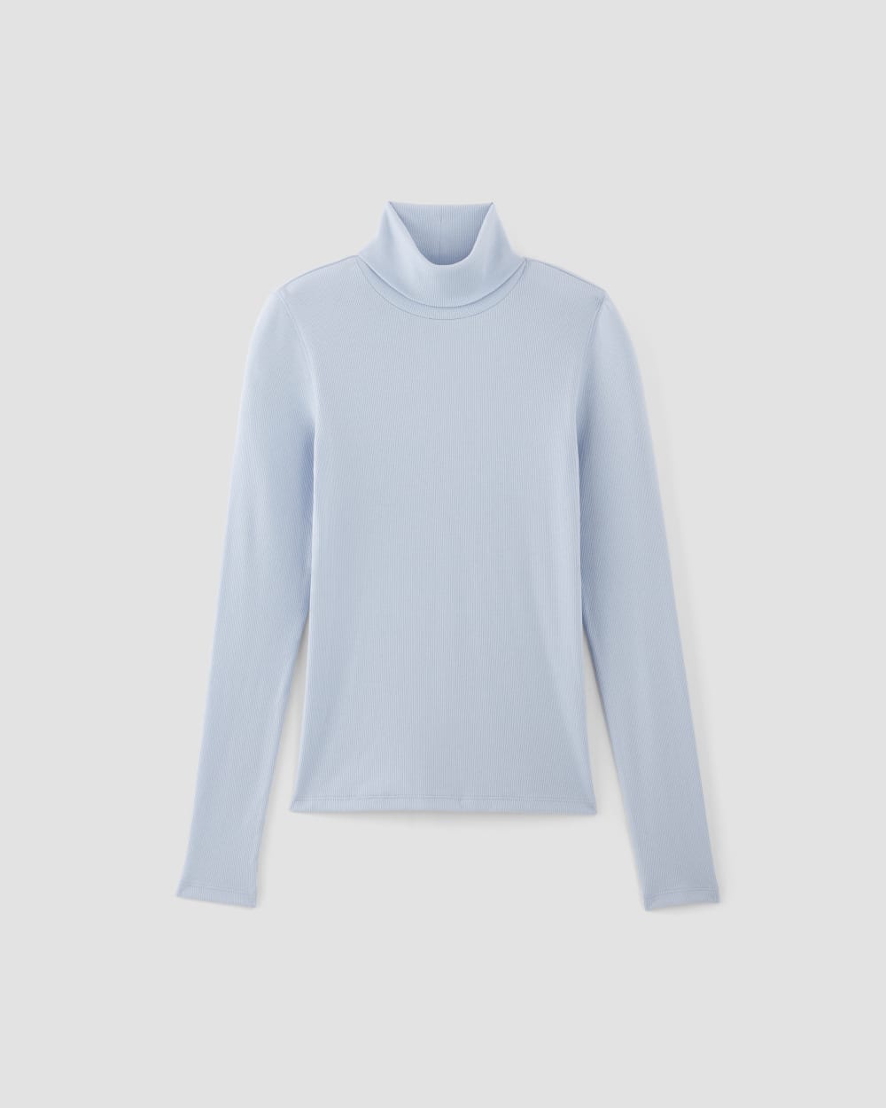 The Luxe Rib Turtleneck | Chambray Blue