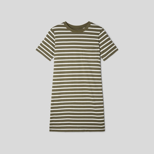 The Organic Cotton Weekend Tee Dress | Kalamata / Canvas Tan