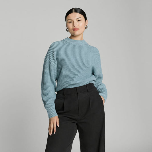 The Texture Cotton Crew | Blue Shadow