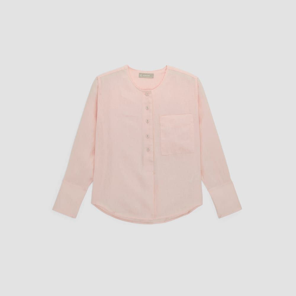 The Linen Popover Shirt | Petal Pink