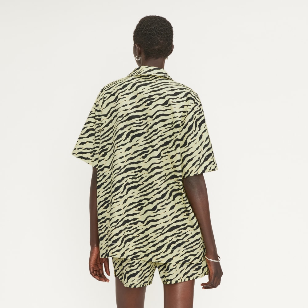 The Poplin Shirt | Pale Yellow Tiger Stripe