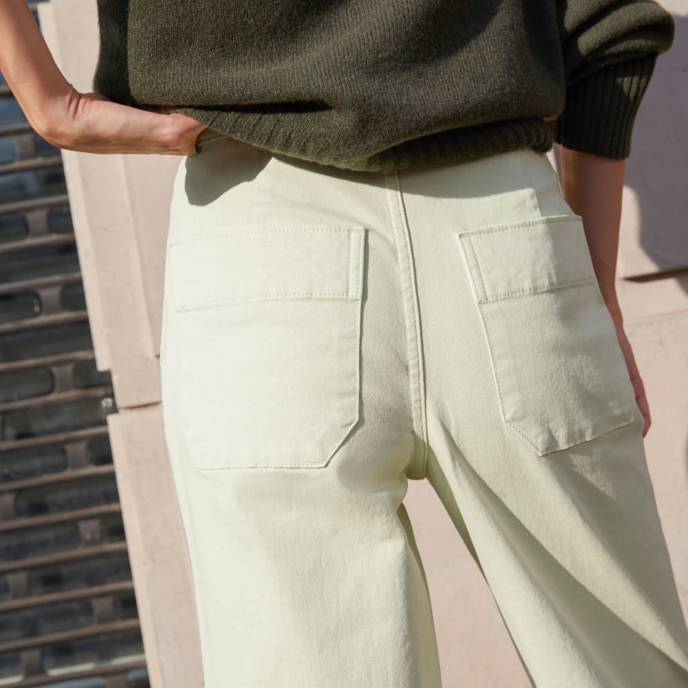 The Organic Wide-Leg Pant | Seafoam Green
