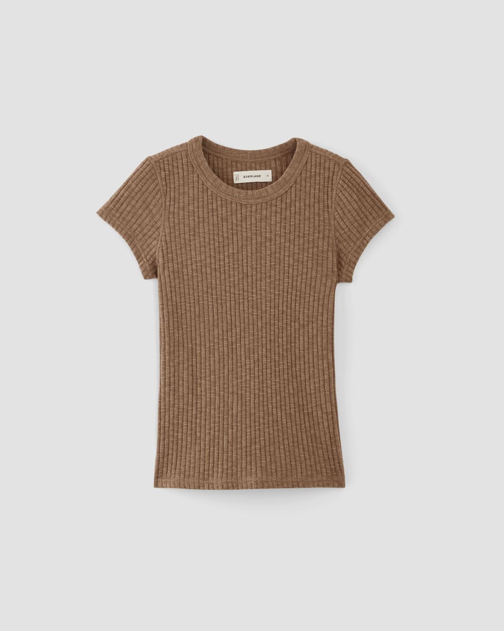 The Cozy Rib Tee | Carob Brown