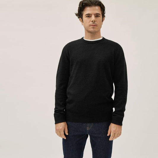 The Grade-A Cashmere Crew | Black