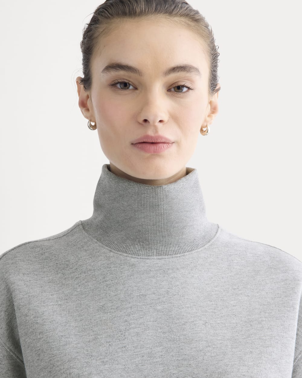 Luxe Fleece Turtleneck | Vintage Heather Grey
