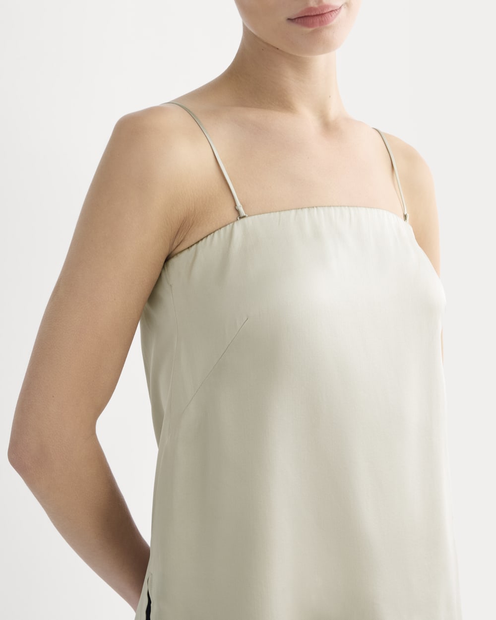 Thin Strap Cami in Silk Charmeuse | Peyote