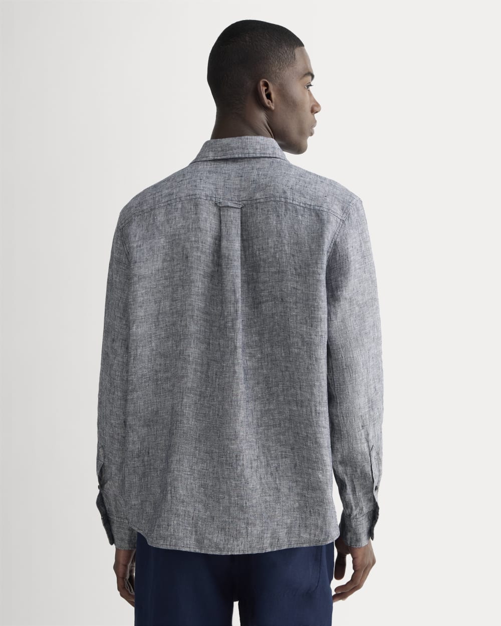 The Linen Utility Shirt | Navy Chambray