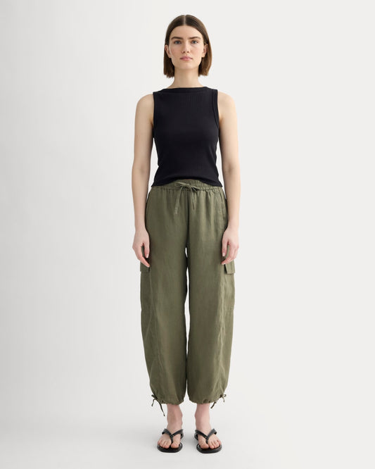 The Cargo Curve Pant in Linen | Kalamata