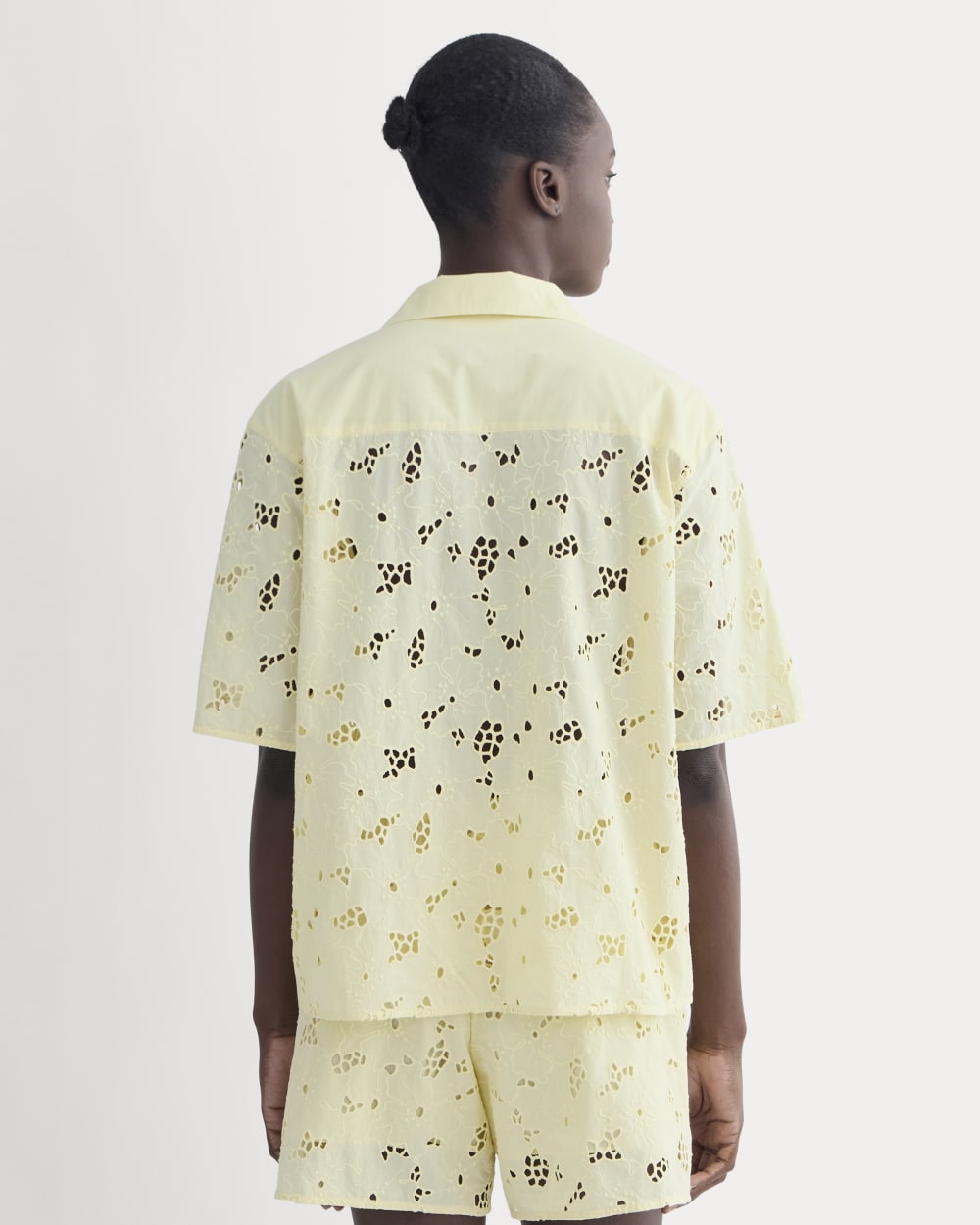 The Eyelet Camp Shirt | Light Yellow