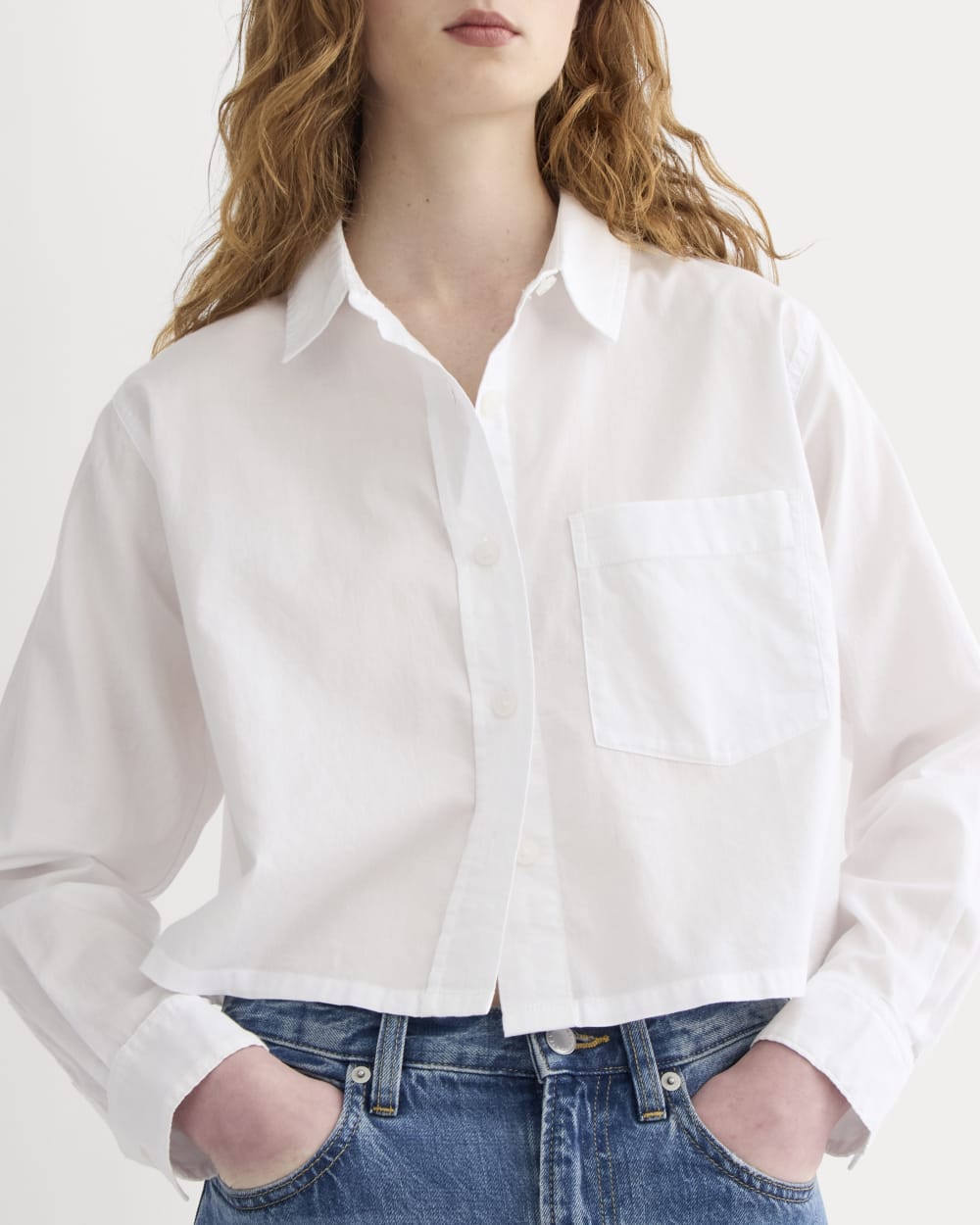 The Way-Short Shirt in Silky Cotton | White