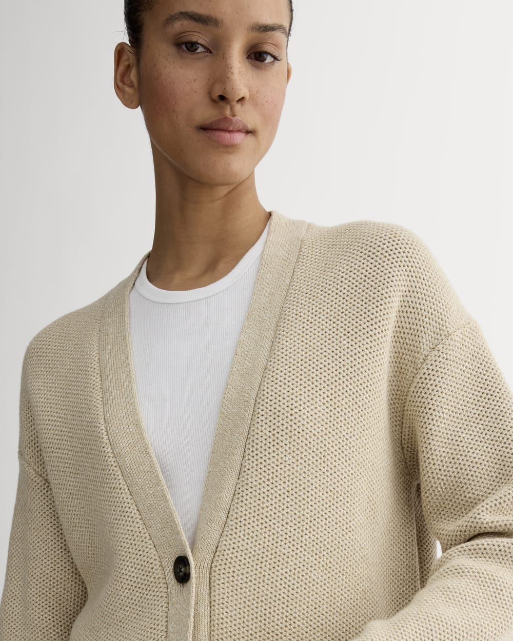 The Cotton Honeycomb Cardigan | Mojave Desert / Natural