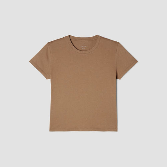 The Box-Cut Tee in Essential Cotton | Toasted Coconut | No Pocket