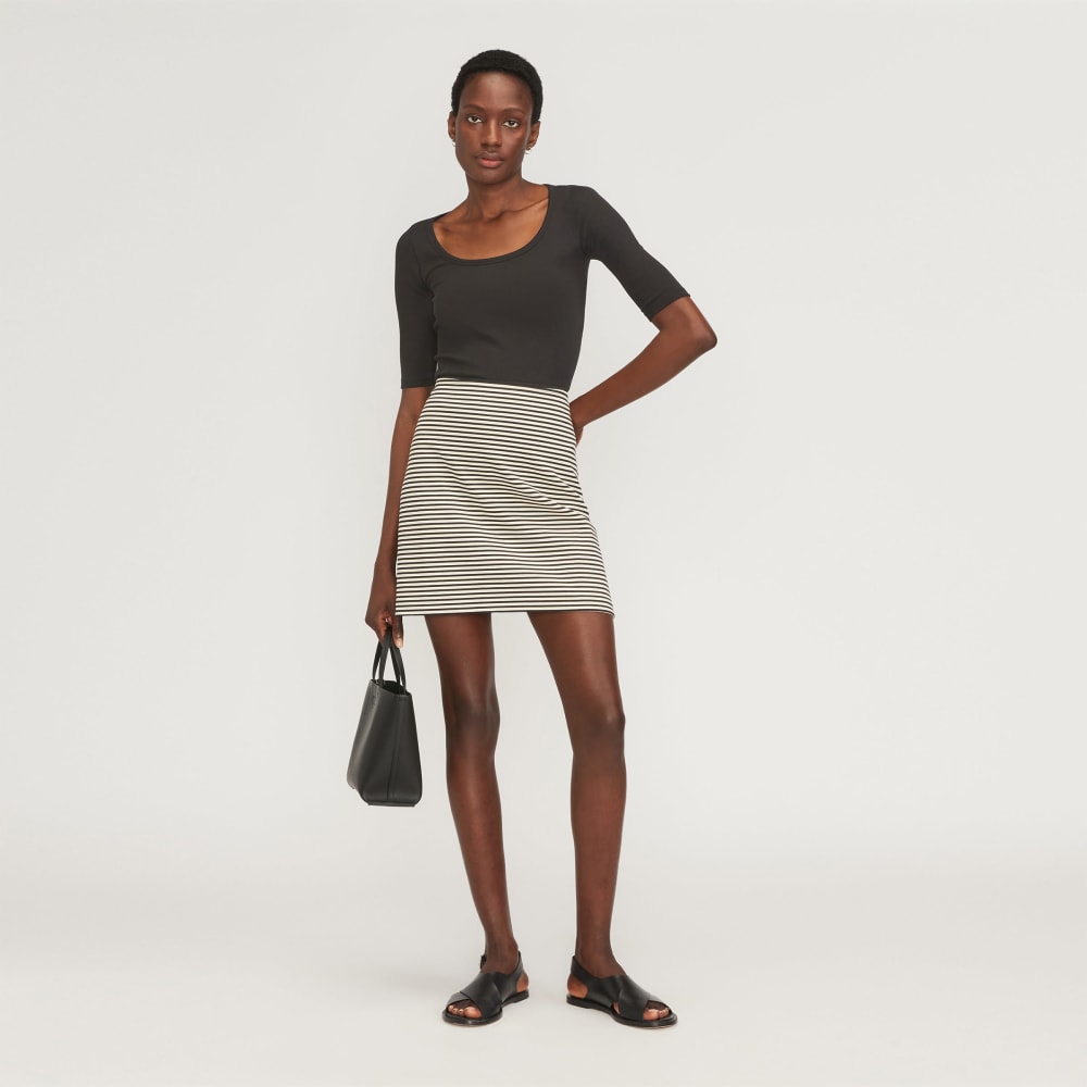 The Dream Mini Skirt | Parchment / Black