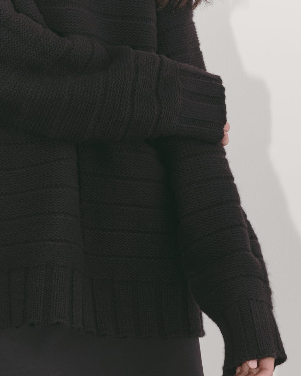 The Oversized Turtleneck in Luxe Merino | Black