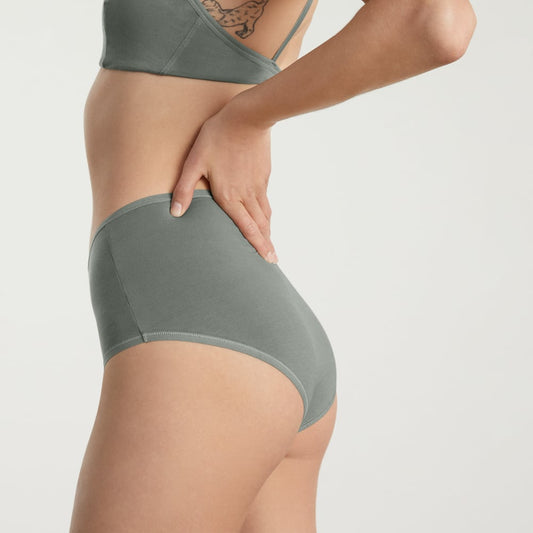 The Cotton High-Rise Hipster | Dark Sage