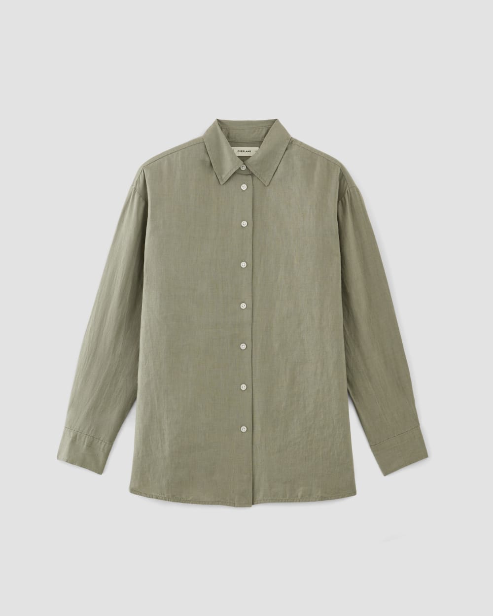 The Boyfriend Shirt in Linen | Sage Green