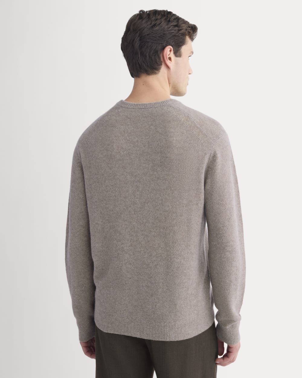 Henley in Wool Cashmere | Light Heathered Taupe