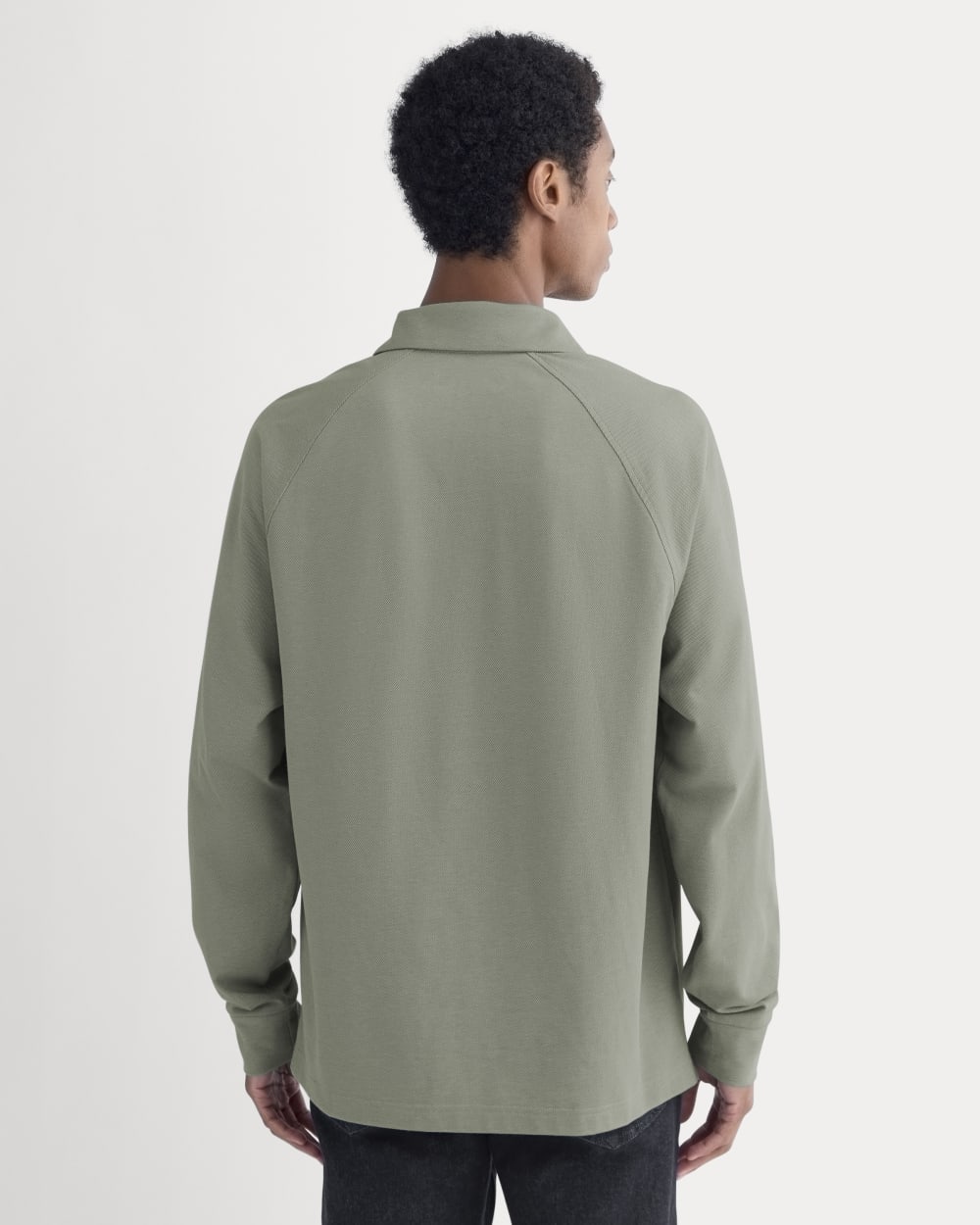 Startup Raglan Polo | Chambray Deep Lichen Green