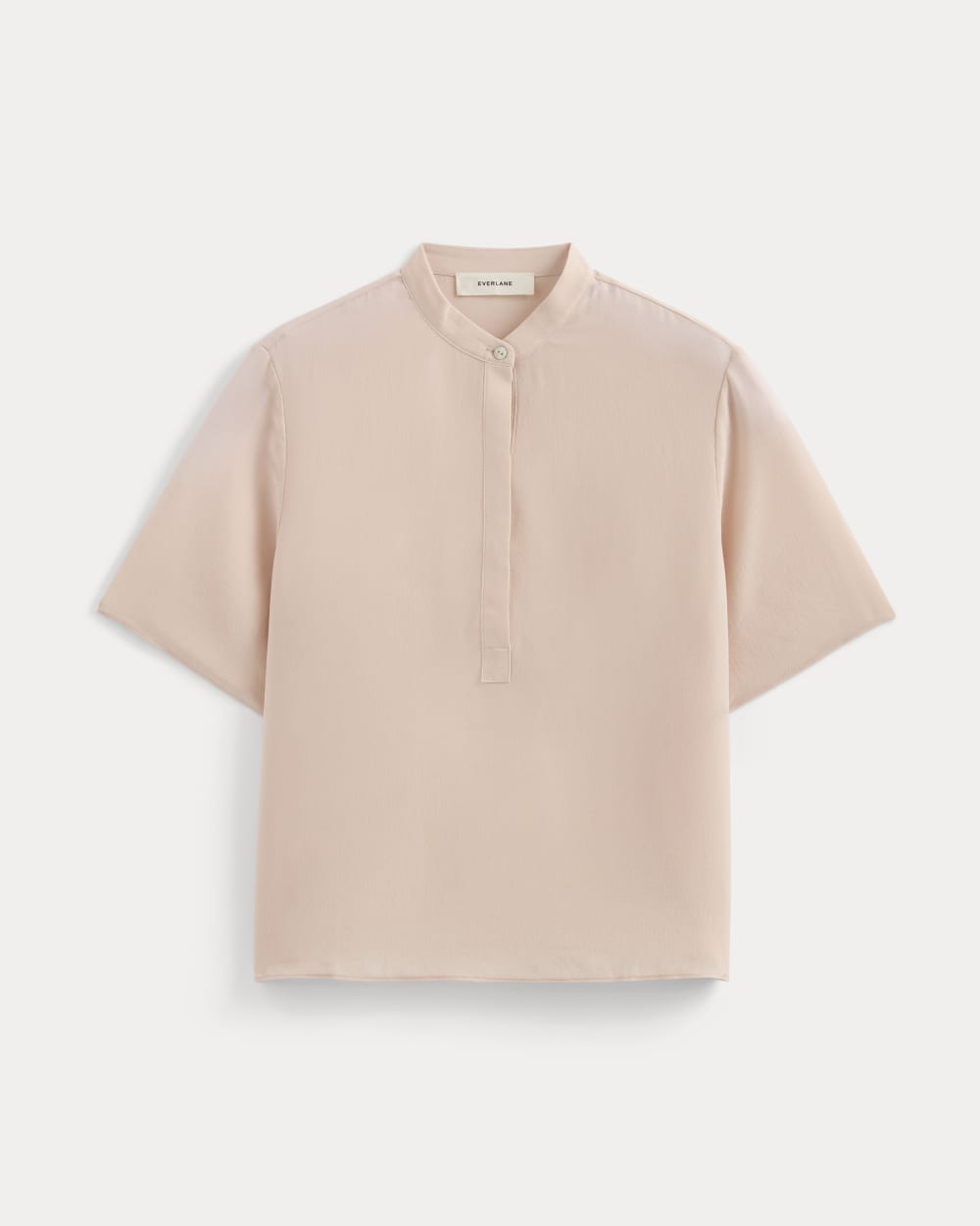 The Popover Top in Washable Silk | Soft Rose