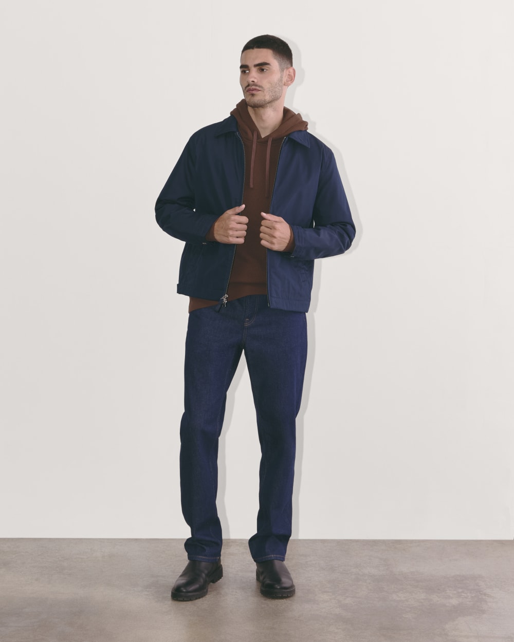 The Waffle-Knit Hoodie | Dark Mahogany