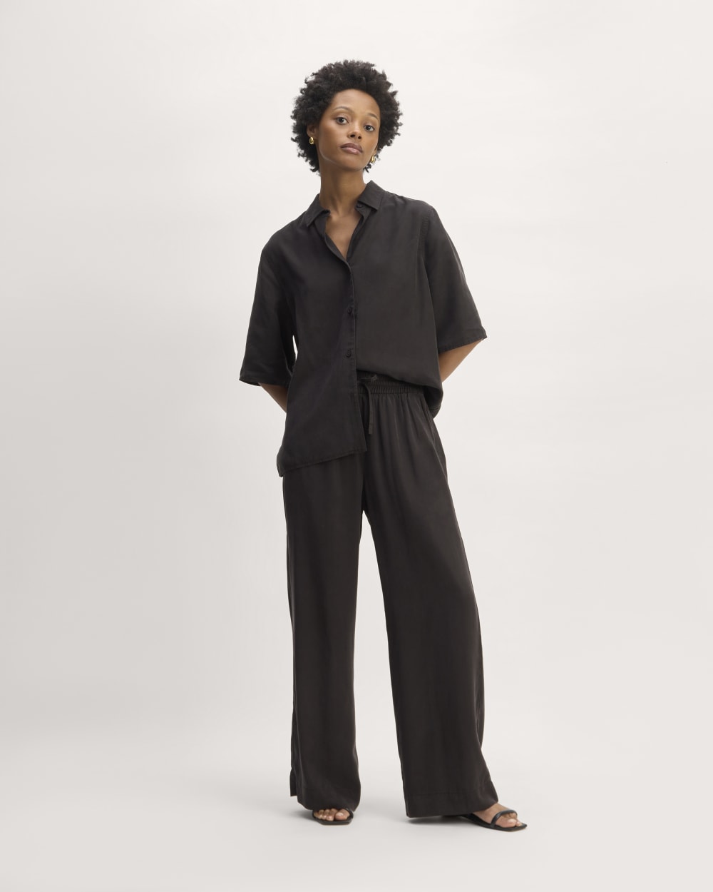 The Wide-Leg Pant in Butterlite | Black