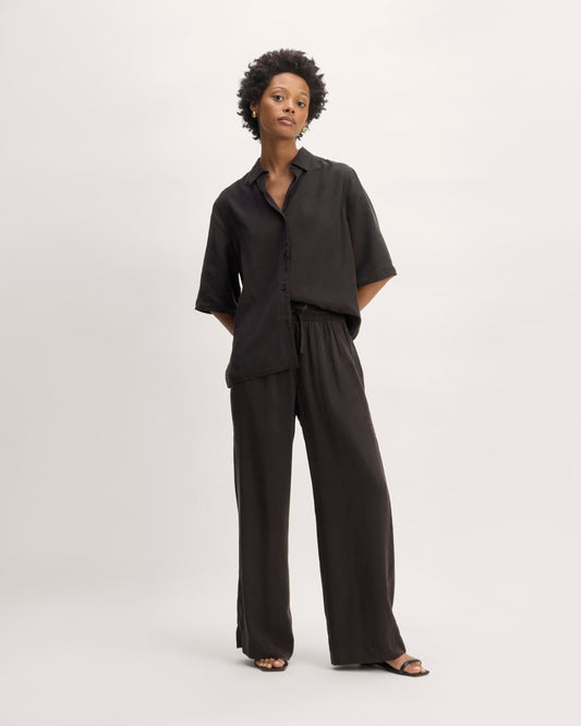 The Wide-Leg Pant in Butterlite | Black