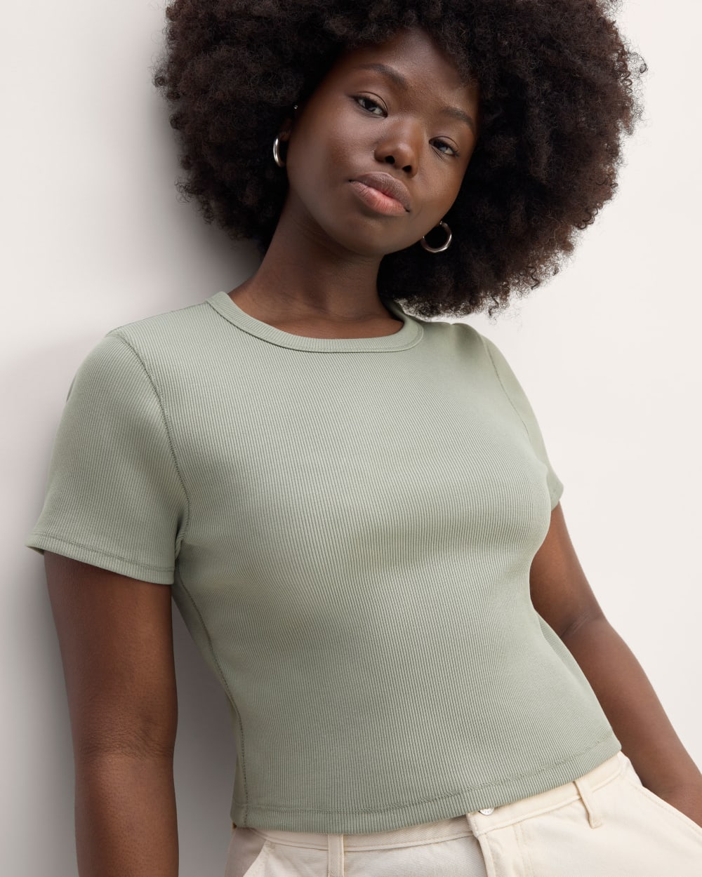 The ’90s Rib Tee | Sage Green