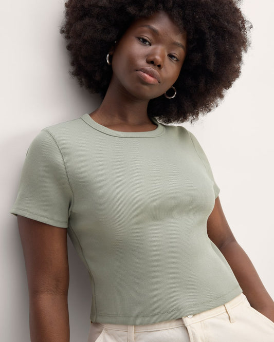 The ’90s Rib Tee | Sage Green