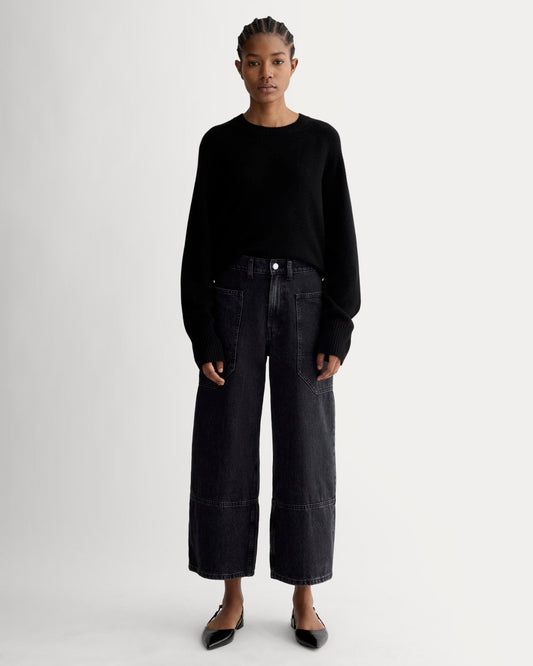 The Way-High® Gardener Cropped Jean | Washed Black