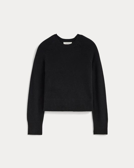 The Boxy Crew in Cashmere | Black