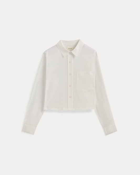 The Way-Short Shirt in Silky Cotton | White