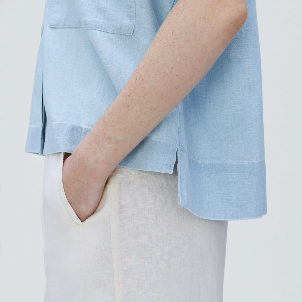 The Short-Sleeve Box Shirt | Icy Blue