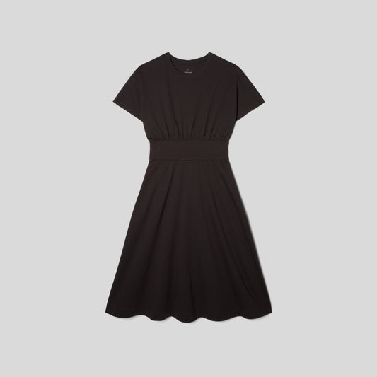 The Organic Cotton Waisted Dress | Black