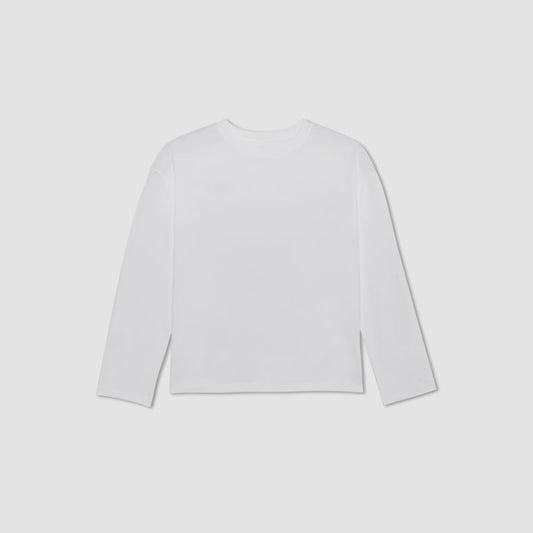 The Organic Cotton Relaxed Long Sleeve Tee | White