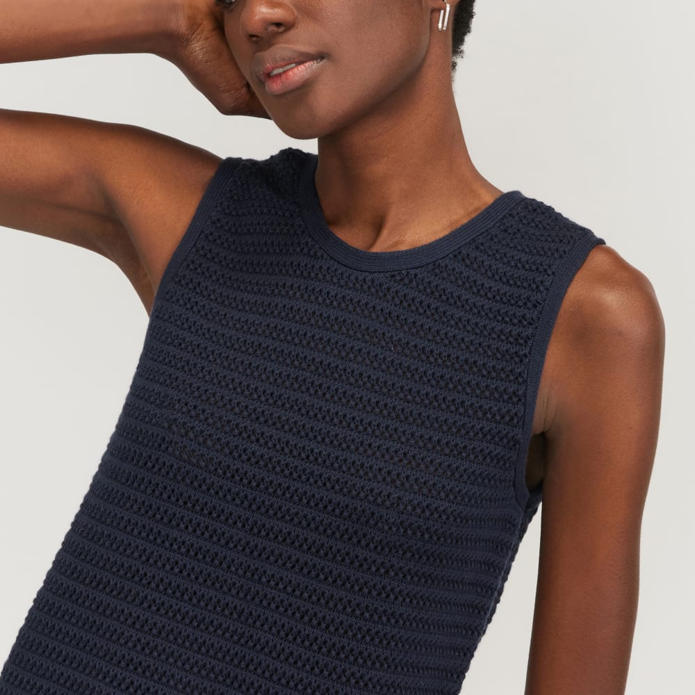 The Crochet Knit Cami | Navy