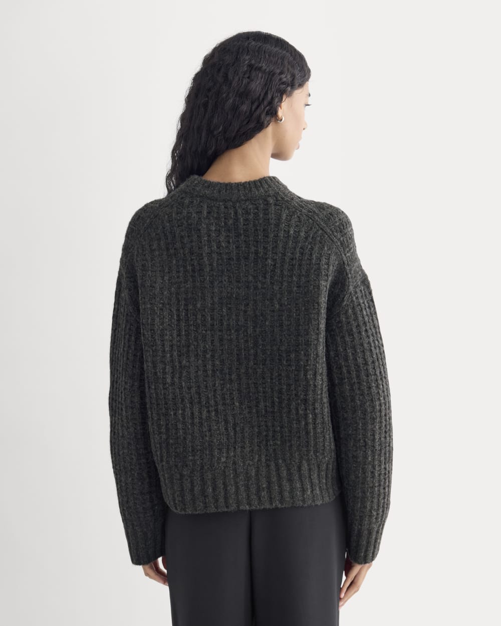 Waffle Sweater in Cloud | Heathered Soot