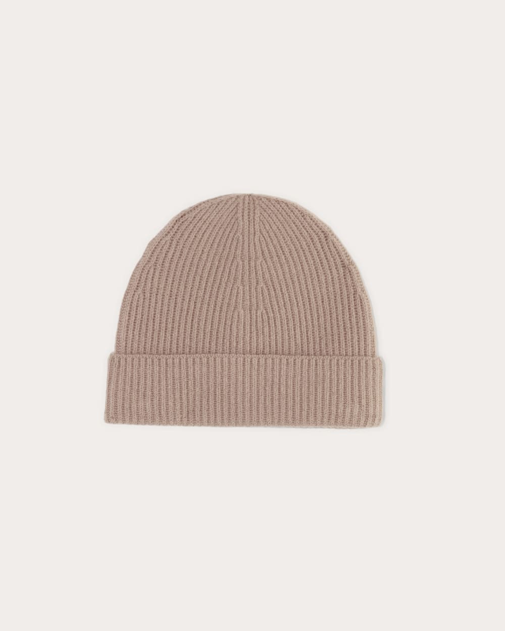 The Cashmere Ribbed Beanie | Dusty Rose