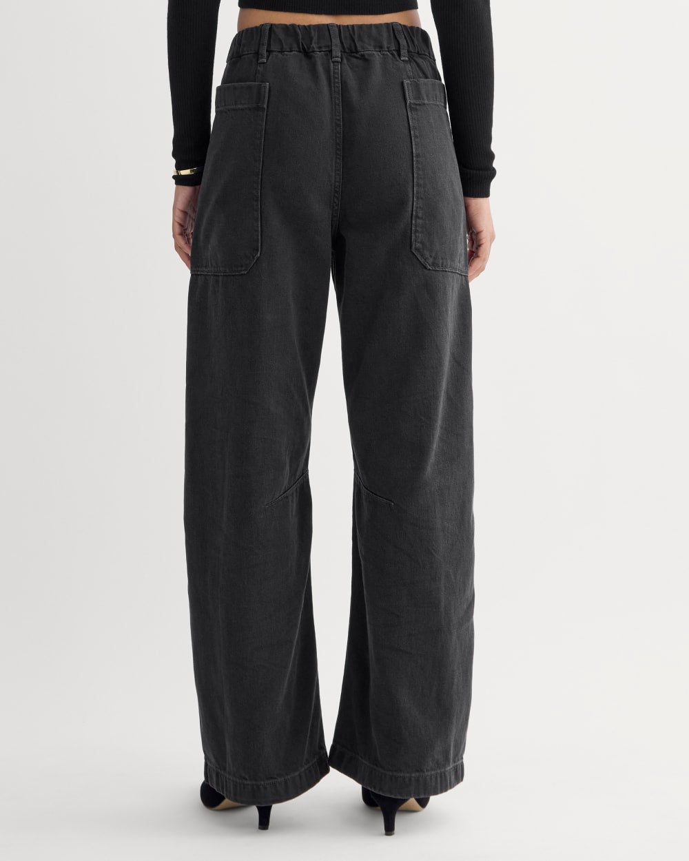 The Gardener Pull-On Jean | Washed Black