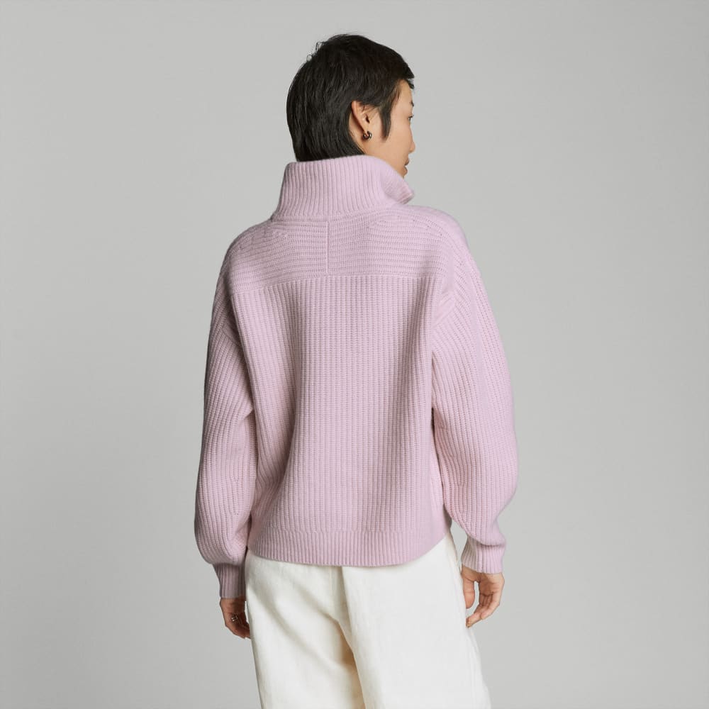 The Half-Zip Sweater in Luxe Merino | Light Lilac