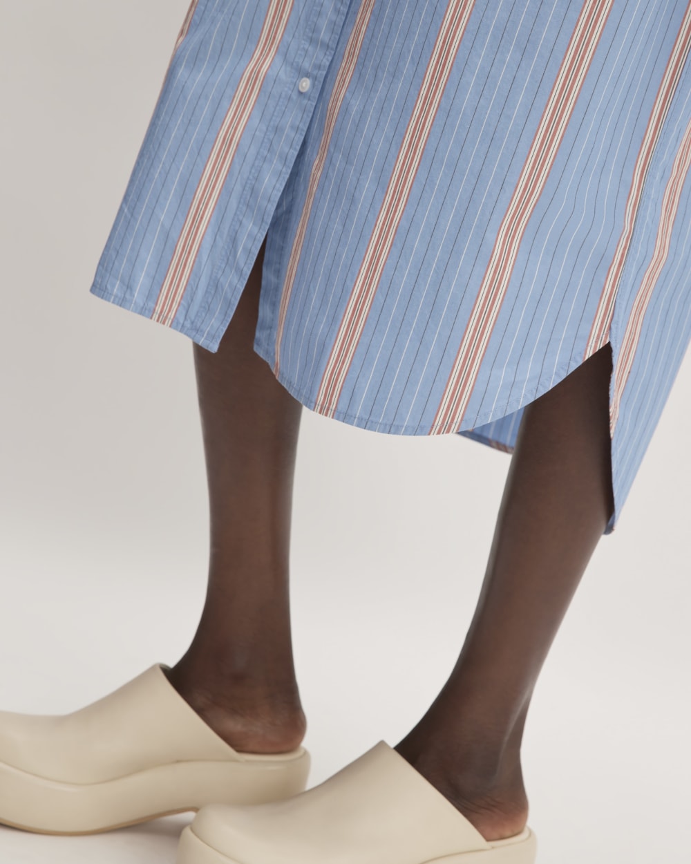 The Midi Cotton Shirt Dress | Parisian Blue / Black / Rusted Red / Bone