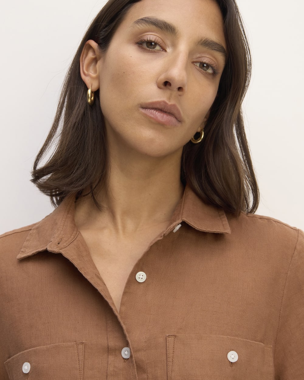 The Daytripper Dress in Linen | Carob Brown