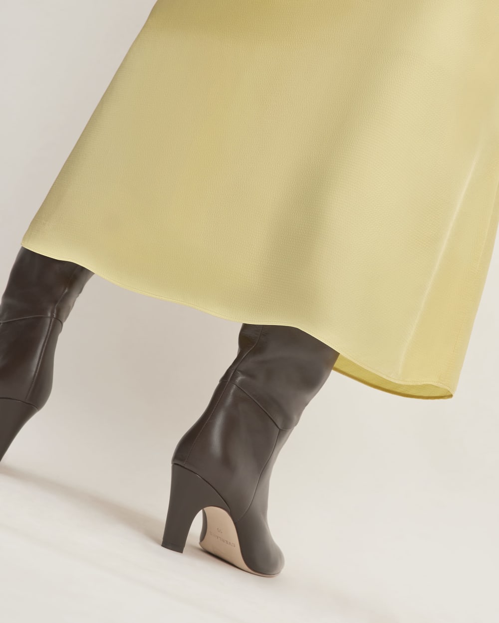 The Hammered Satin Slip Skirt | Raffia