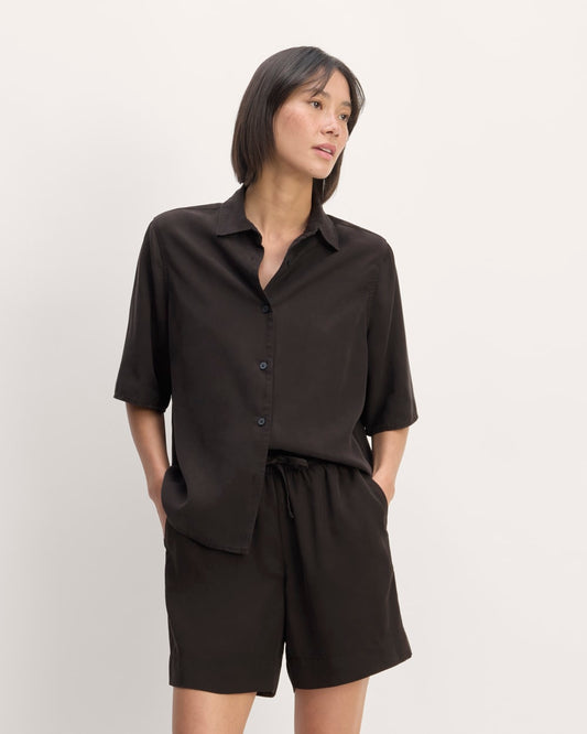 The Short-Sleeve Shirt in Butterlite | Black