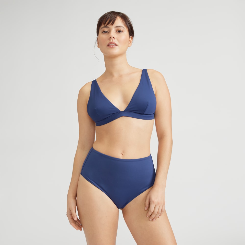 The ReNew Plunge Triangle Top | Navy