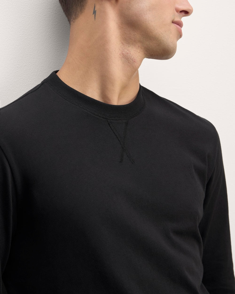 The Premium-Weight Relaxed Crew | Black