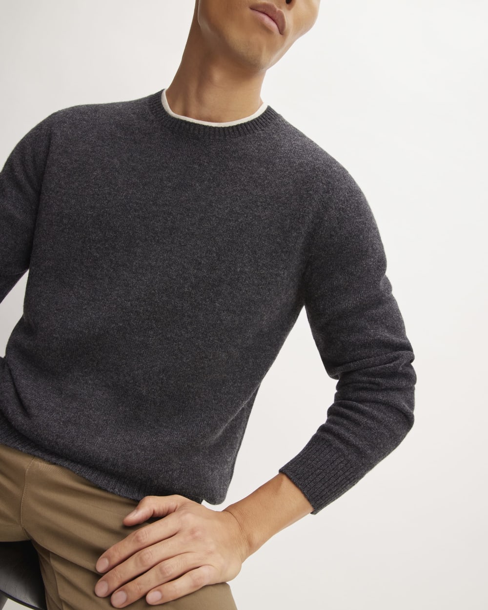 The Premium Merino Crew Neck Sweater | Charcoal