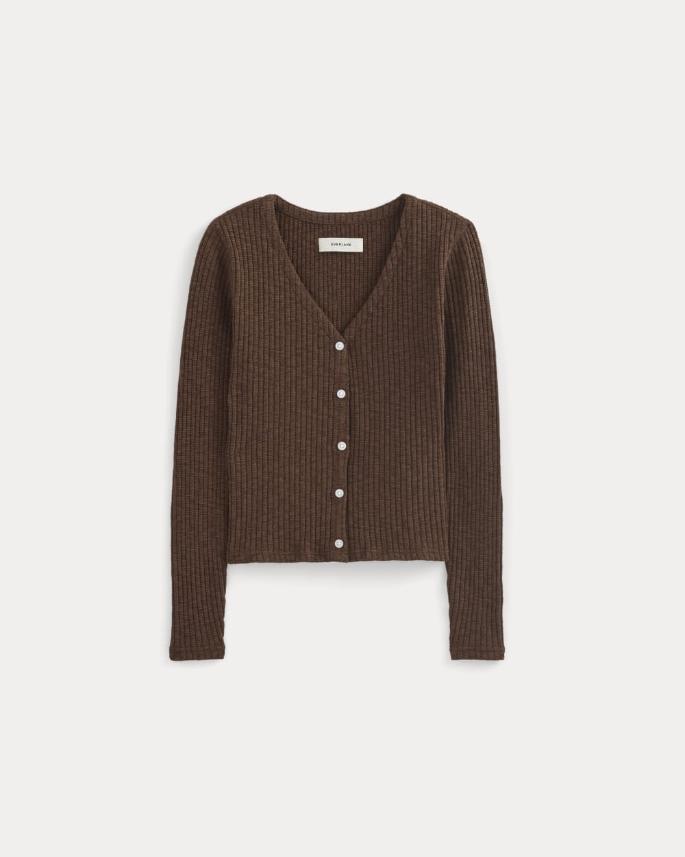 The Cozy Rib Cardigan | Dark Mahogany