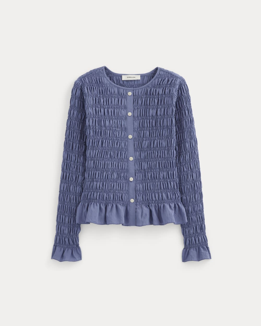 The Smocked Cardigan | Blue Dusk