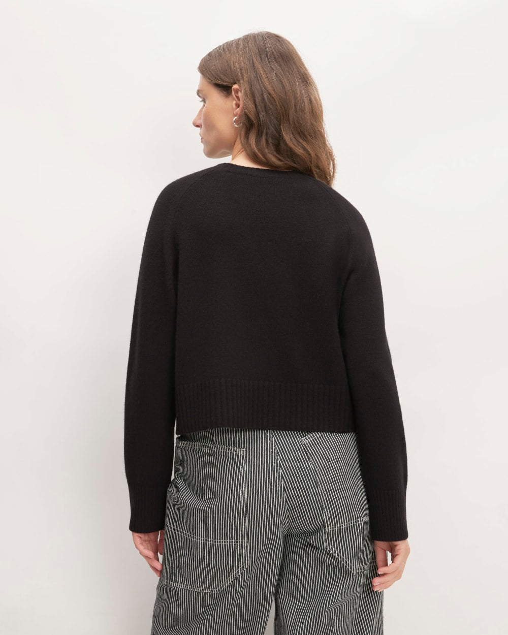 The Boxy Crew in Cashmere | Black